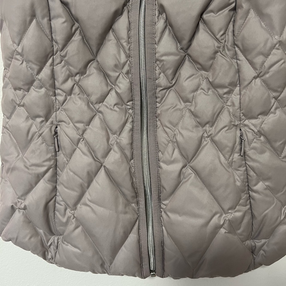 Athleta Gray Taupe Goose Down Quilted Vest - Picture 2 of 15